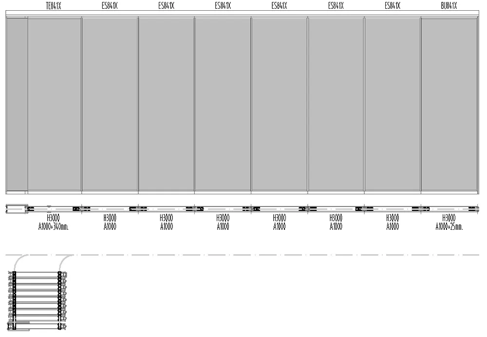 styleMOVE SERIE 841X diagrama explicativo muro móvil de su funcionamiento.