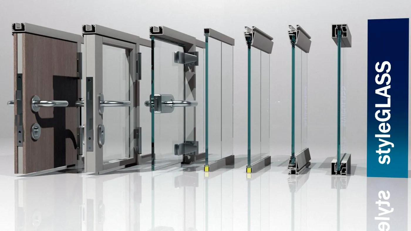 Cancelería de vidrio templado styleGLASS para oficinas modernas en México