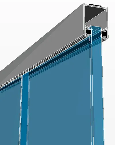 Perfil aluminio zoclo styleGLASS 21 para divisiones de cristal