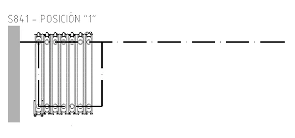 styleMOVE SERIE 841 diagrama explicativo muro móvil de ejemplo de guardado-apilamniento posición-1.