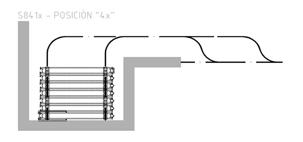 styleMOVE SERIE 841x diagrama explicativo muro móvil de ejemplo de guardado-apilamnento posición-4x.