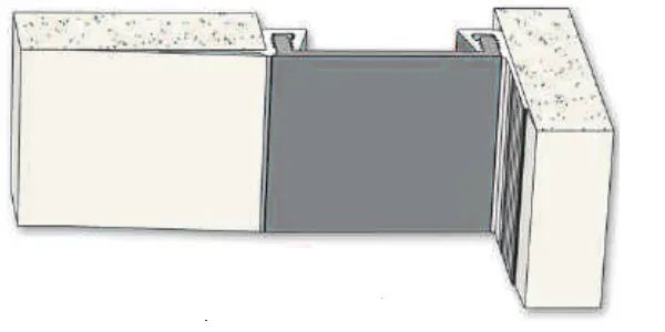 MM Systems Junta arquitectónica de sello ahogado piso-muro fse-