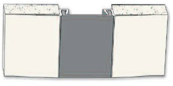 MM Systems Junta arquitectónica de sello ahogado piso-piso fs.