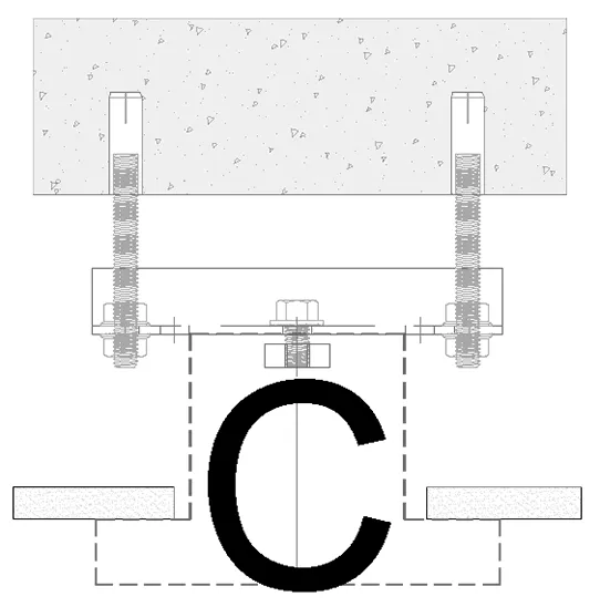 styleMOVE diagrama explicativo muro móvil fijación con taquetes hembra.