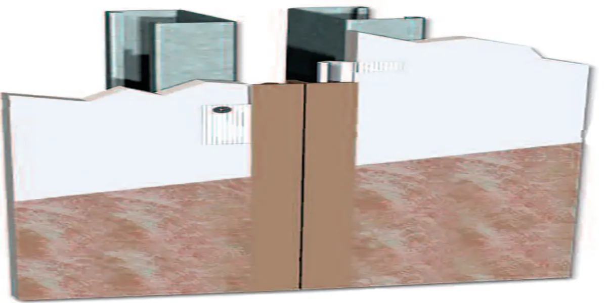 Junta de sistemas flexibles de pared y techo