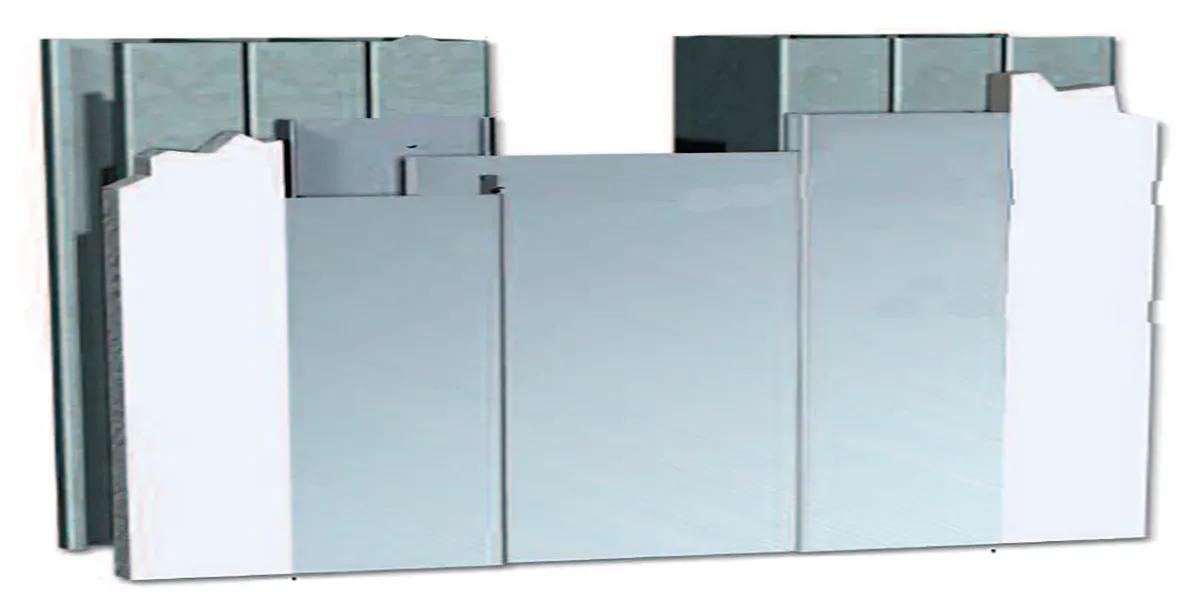 Junta de sistema metálico de paredes y plafones