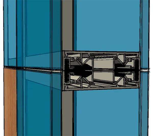 Perfiles de encuentros verticales y horizontales en cancelería styleSMART