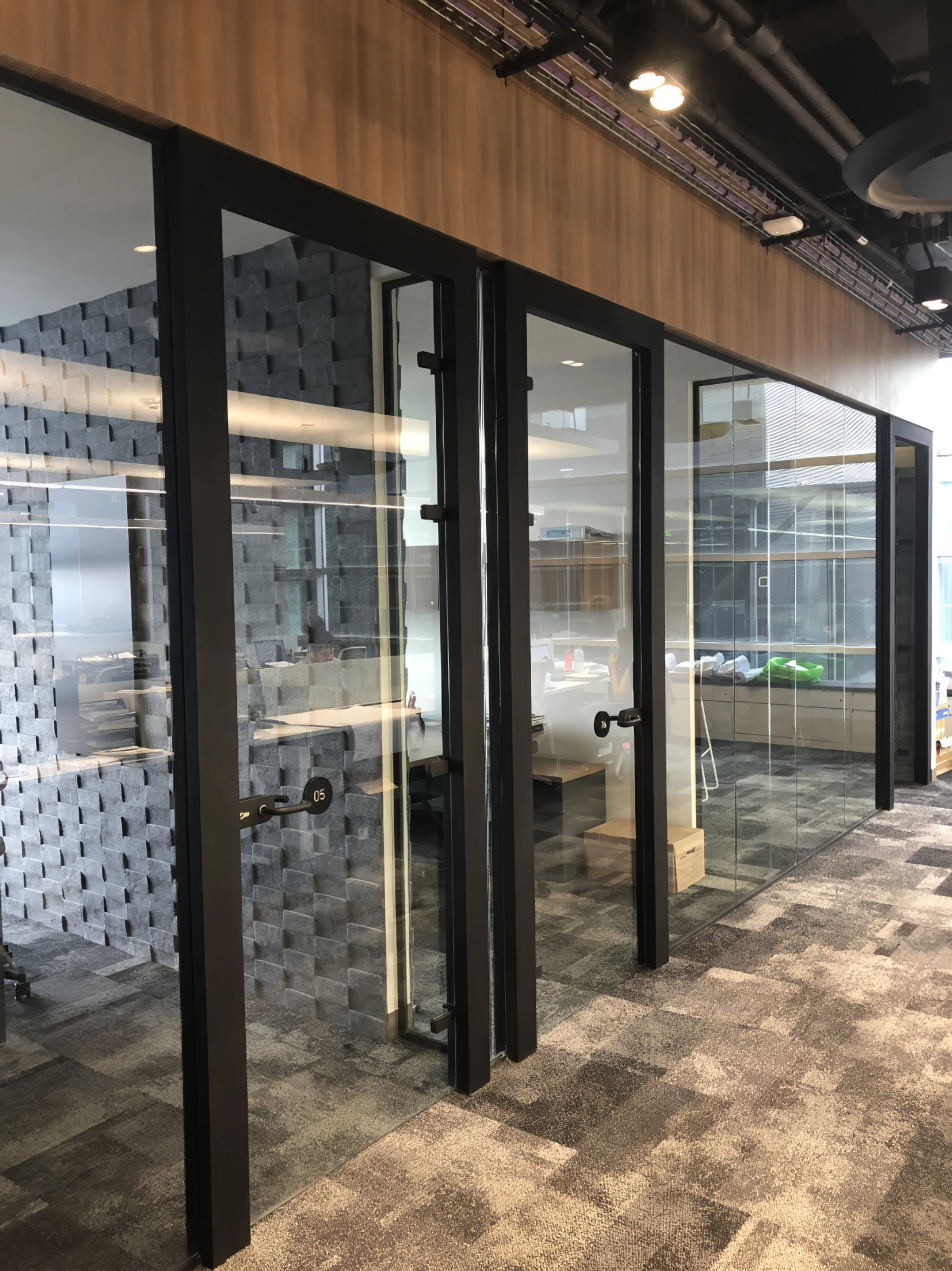 Puertas abatibles de vidrio sencillo styleDOOR