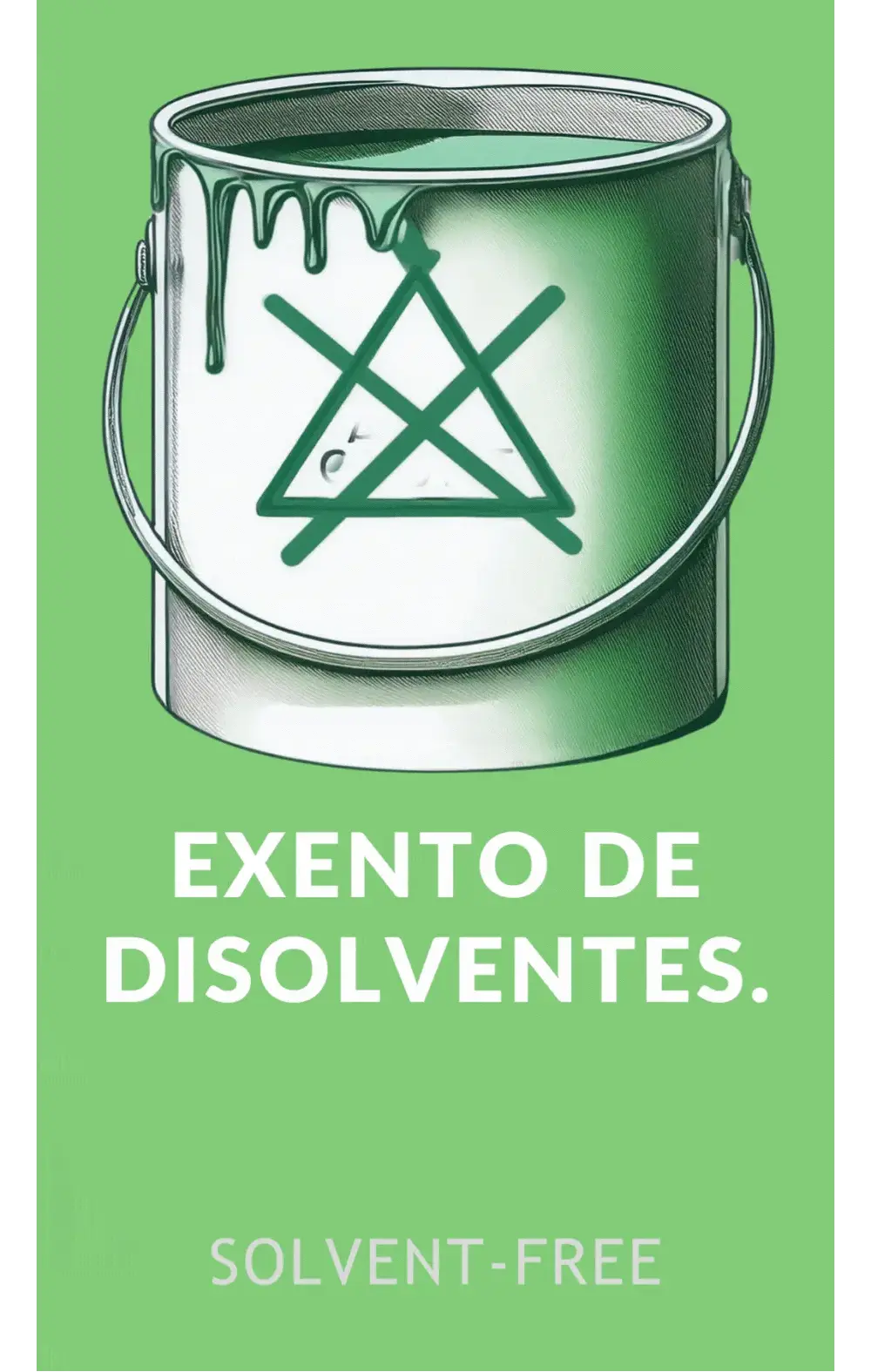 Icono que certifica que el producto está exento de disolventes.