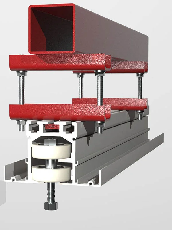 Perfil del riel de aluminio modelo 33.
