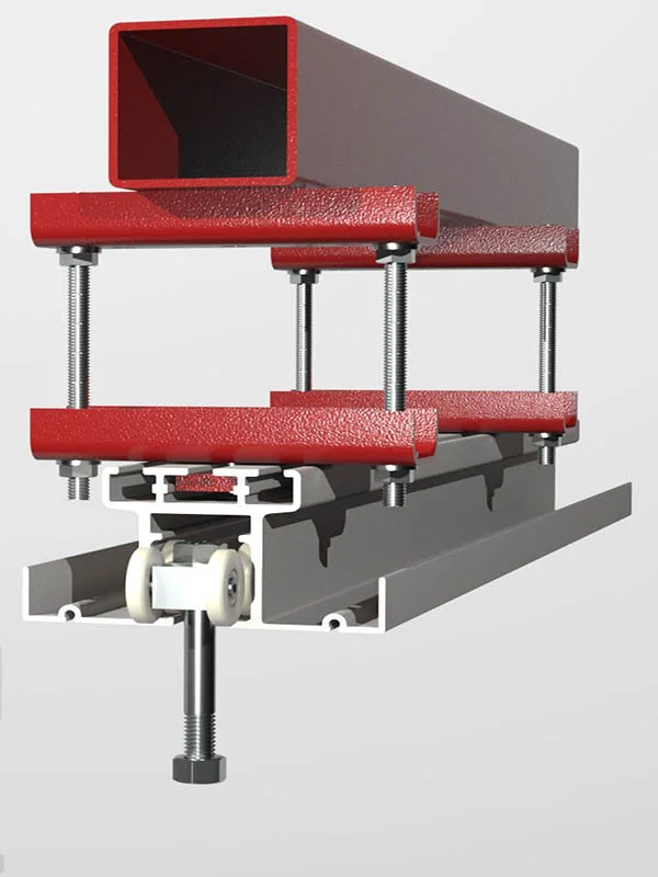 Perfil del riel de aluminio modelo 45.